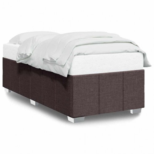Sengeramme uden madras 90x200 cm stof - mørkebrun