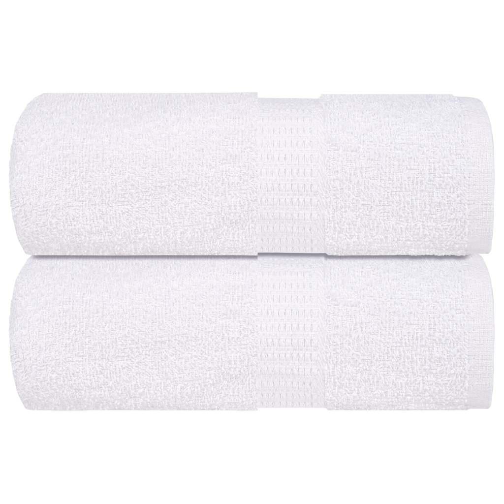 Gæstehåndklæder 2 stk. 30x50 cm 360 g/m2 100 % bomuld hvid