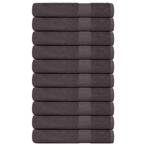 Håndklæder 10 stk. 100x200 cm 360 g/m² 100 % bomuld antracitgrå
