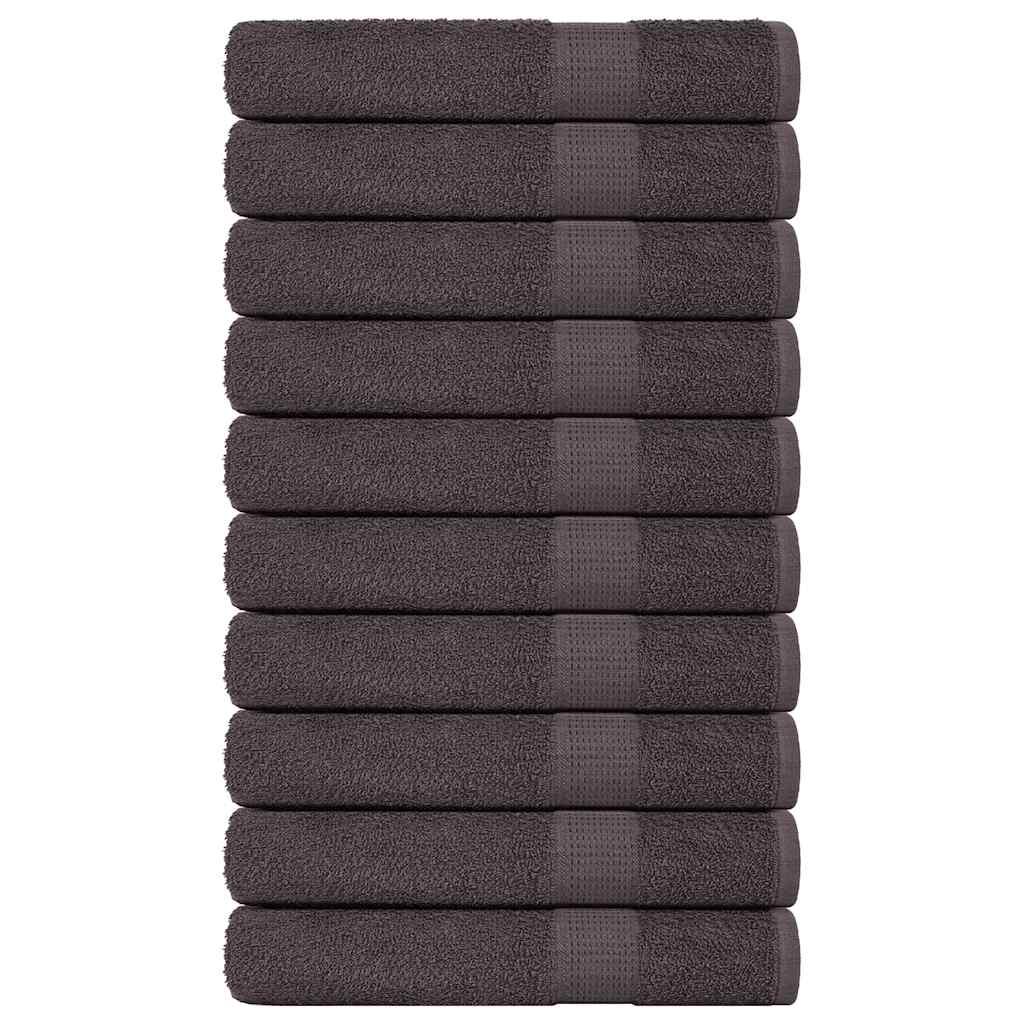 Håndklæder 10 stk. 100x200 cm 360 g/m² 100 % bomuld antracitgrå