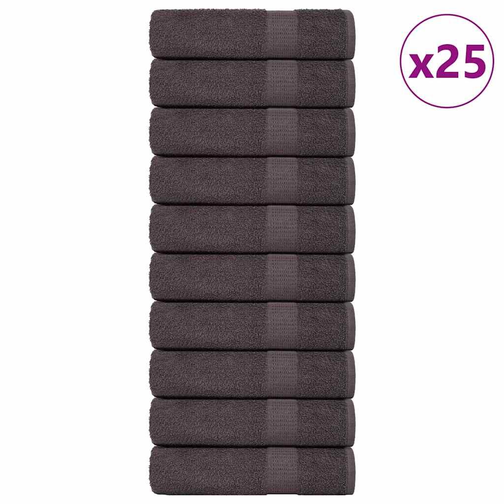 Håndklæder 25 stk. 70 x 140 cm 360 g/m² 100 % bomuld antracitgrå
