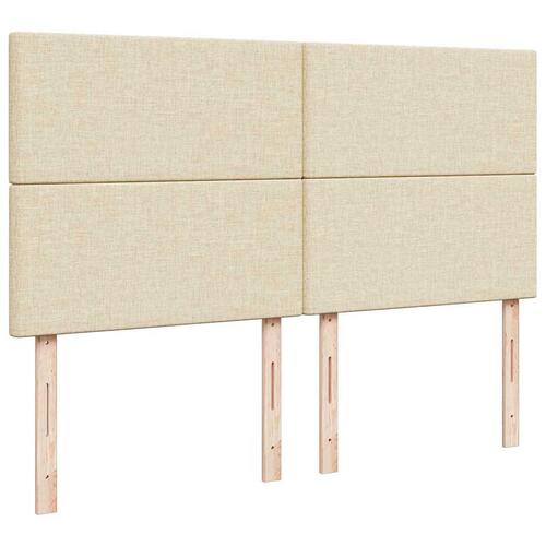Osmannisk sengeramme med madras 180x200 cm stof cremefarvet