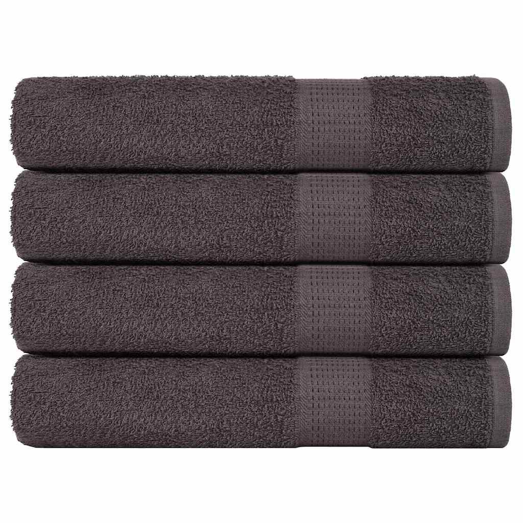 Håndklæder 4 stk. 100x200 cm 360 g/m² 100 % bomuld antracitgrå