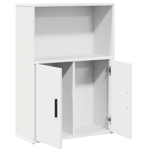 Bogreol 60x24x85 cm konstrueret træ hvid
