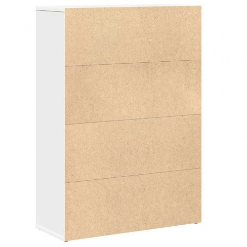 Bogreol 60x24x85 cm konstrueret træ hvid