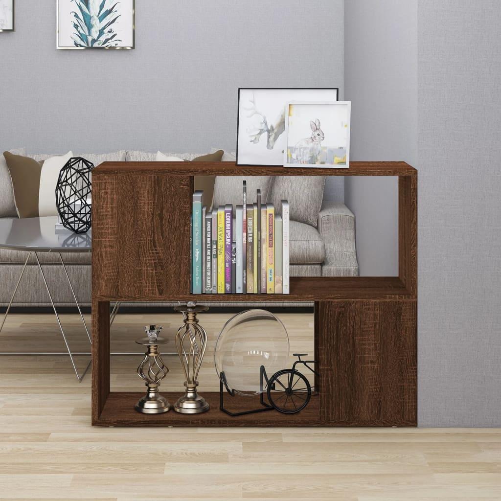 Bogreol Rumdeler 80x24x63 Cm Brun Egetræsfarve