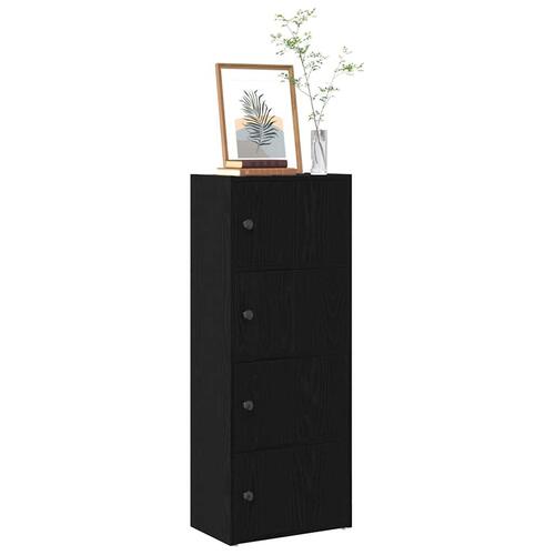 Bogreol 40x24x102 cm konstrueret træ sort-eg