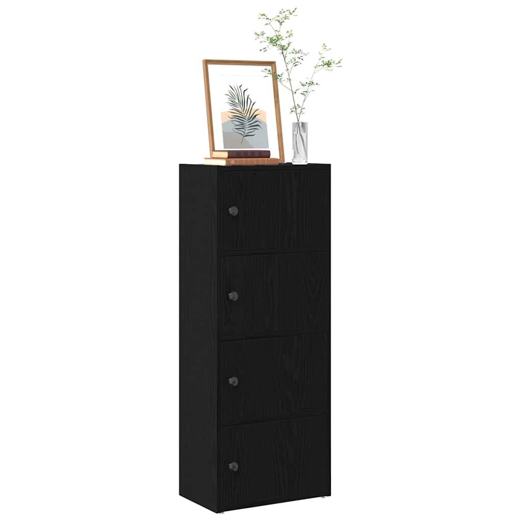 Bogreol 40x24x102 cm konstrueret træ sort-eg
