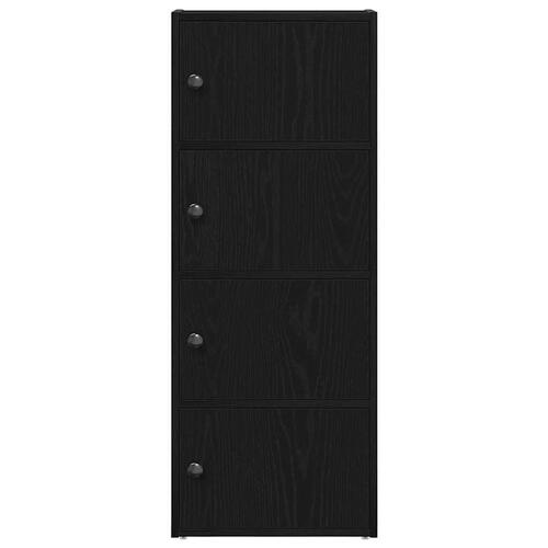 Bogreol 40x24x102 cm konstrueret træ sort-eg
