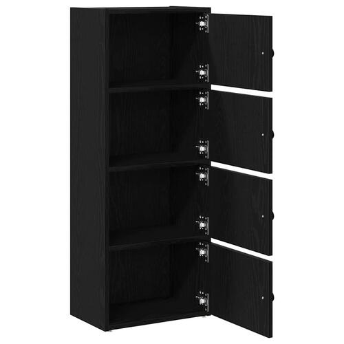 Bogreol 40x24x102 cm konstrueret træ sort-eg