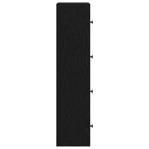Bogreol 40x24x102 cm konstrueret træ sort-eg