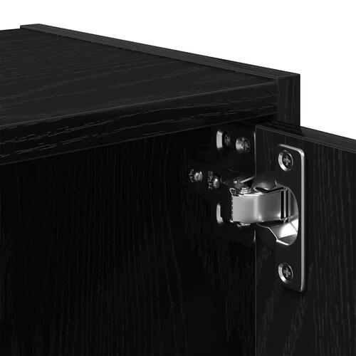 Bogreol 40x24x102 cm konstrueret træ sort-eg