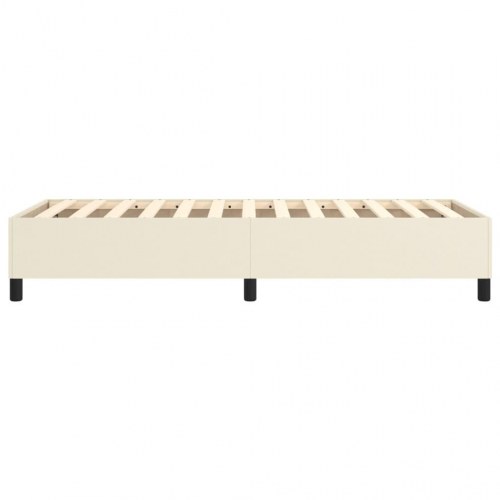 Sengeramme 100x200 cm kunstlæder cremefarvet