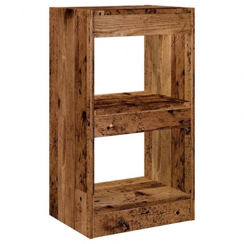 Bogreol/rumdeler 40×30×72 cm - antikt trælook, 2 niveauer