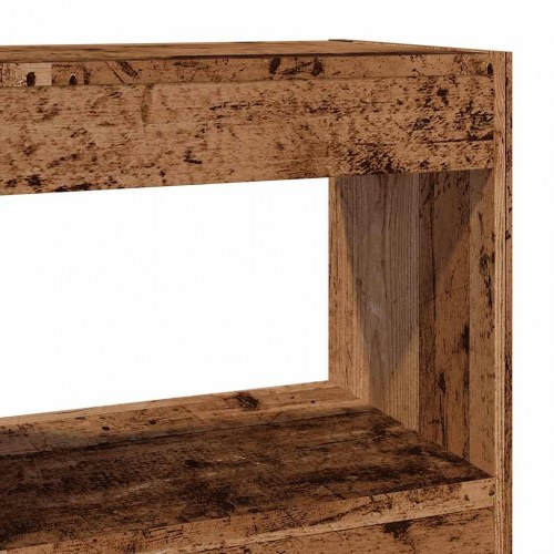 Bogreol/rumdeler 40×30×72 cm - antikt trælook, 2 niveauer