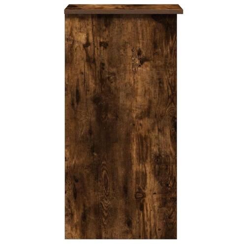 Skrivebord m. hylder 84x40x78 cm konstrueret træ røget egetræ
