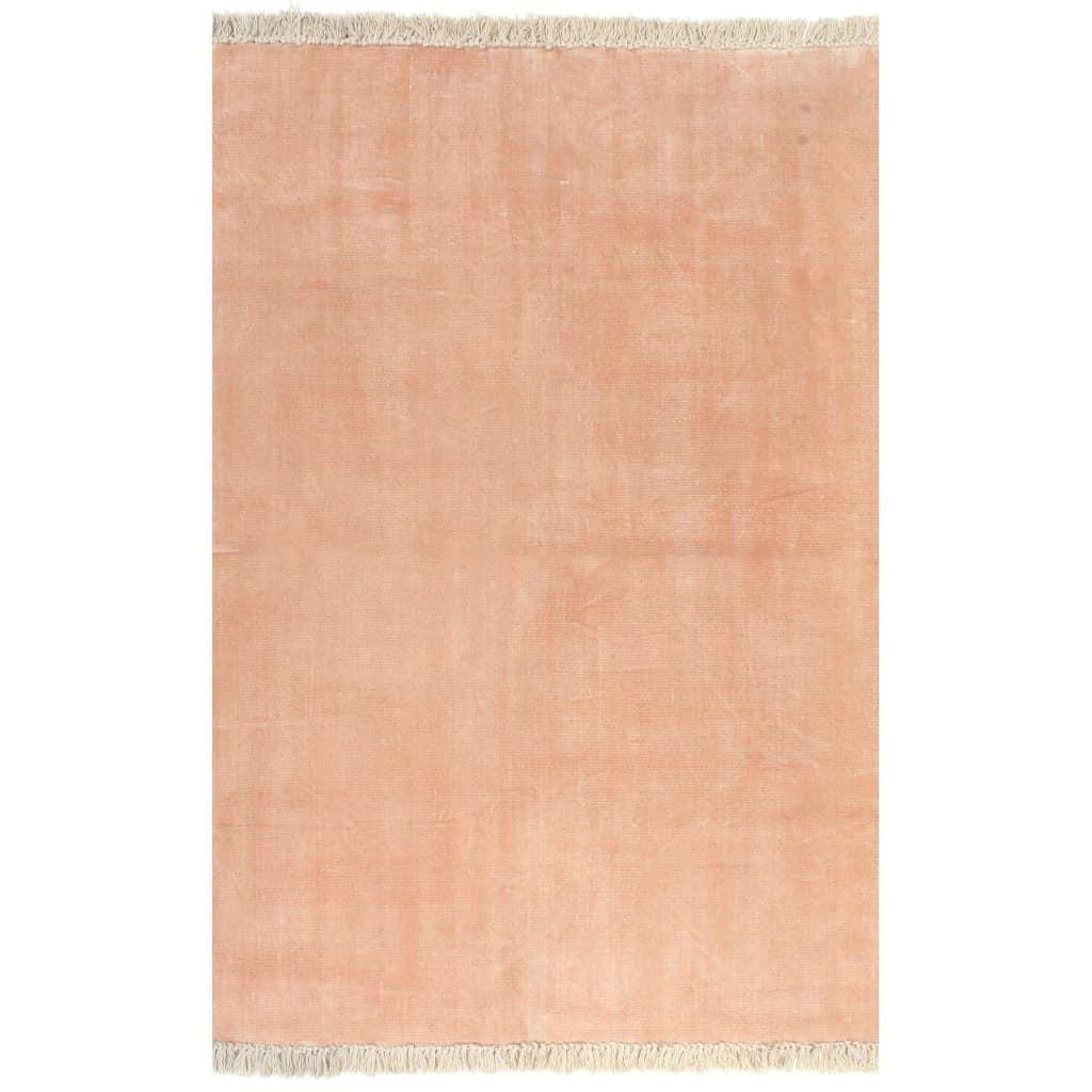 Kilim-tæppe bomuld 160 x 230 cm pink