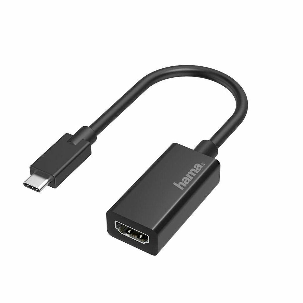 Usb C Til Hdmi Adapter Hama 00200315 Sort 4k Ultra Hd