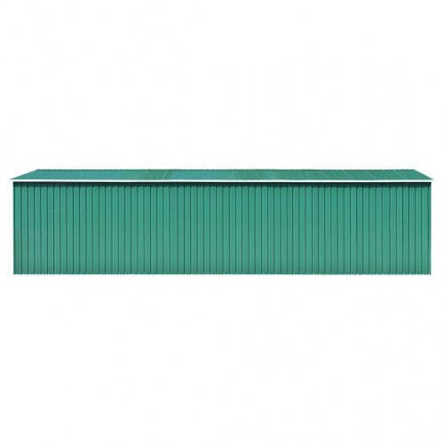 Haveskur 257 × 779 × 181 cm - galvaniseret stål, grøn
