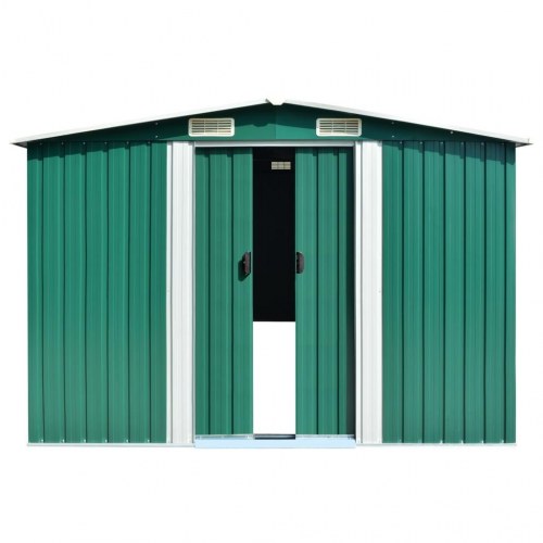 Haveskur 257 × 779 × 181 cm - galvaniseret stål, grøn