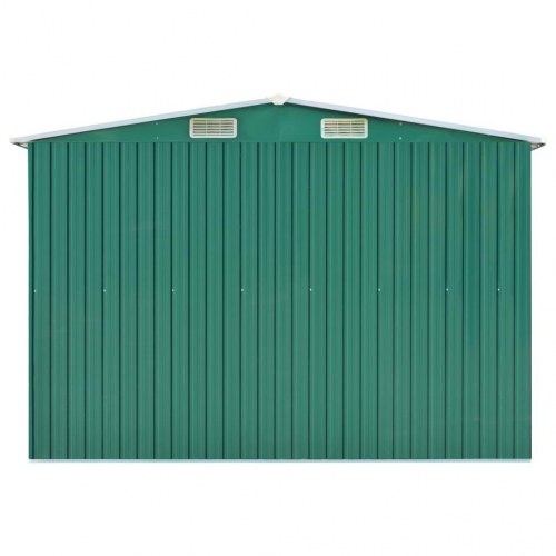 Haveskur 257 × 779 × 181 cm - galvaniseret stål, grøn