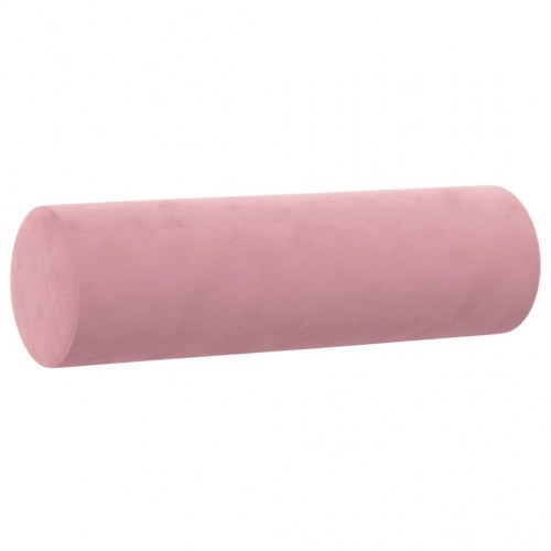 2-personers sofa i velour med pyntepuder - 120 cm, pink