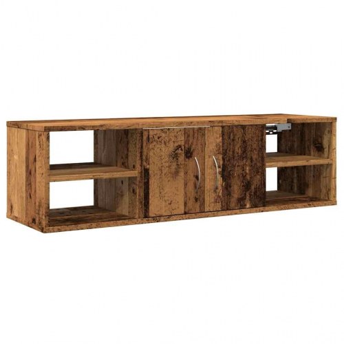 Vægskab 101×30×29 cm i konstrueret træ - antikt træ