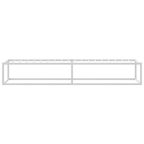 Sengeramme uden madras 90x200 cm metal hvid