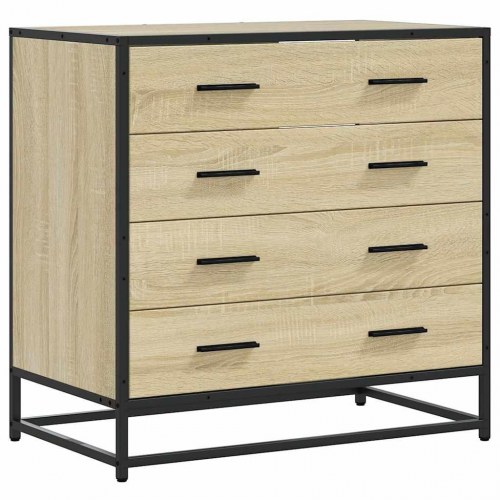 Kommode med 4 skuffer 70 x 41 x 70 cm - sonoma-eg