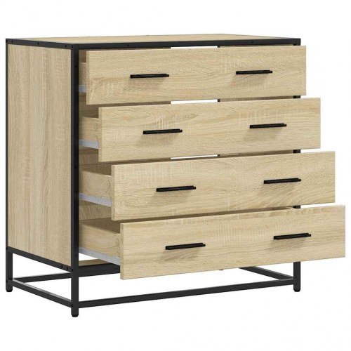 Kommode med 4 skuffer 70 x 41 x 70 cm - sonoma-eg