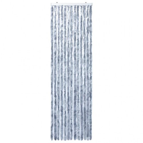 Insektgardin 56 × 200 cm i chenille - sølvfarvet dørgardin