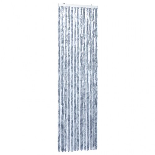 Insektgardin 56 × 200 cm i chenille - sølvfarvet dørgardin