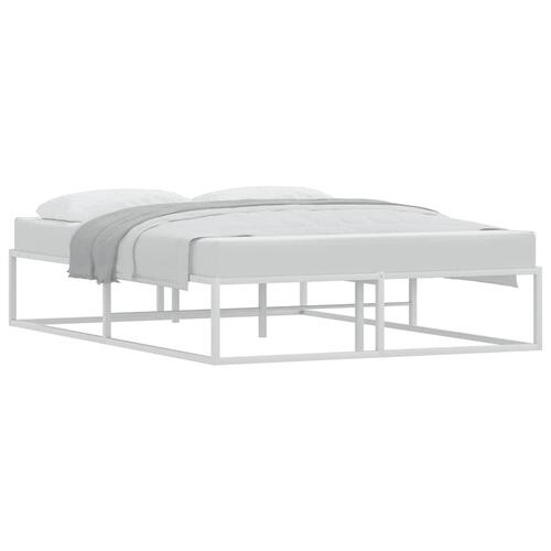 Sengeramme uden madras 140x200 cm metal hvid