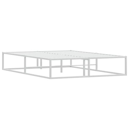 Sengeramme uden madras 140x200 cm metal hvid