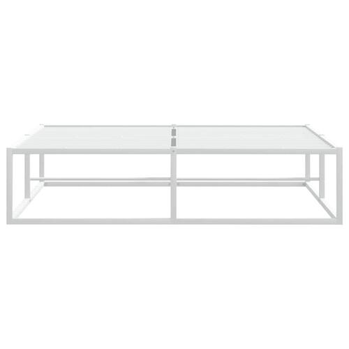 Sengeramme uden madras 140x200 cm metal hvid