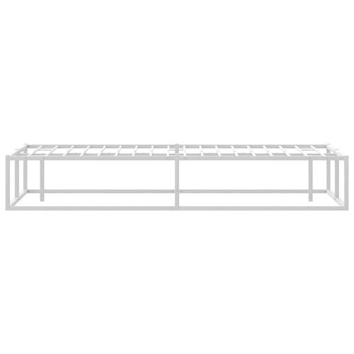 Sengeramme uden madras 140x200 cm metal hvid