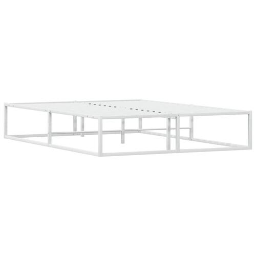 Sengeramme uden madras 140x200 cm metal hvid