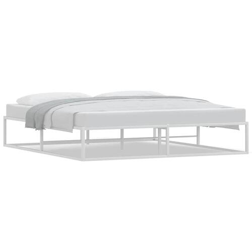 Sengeramme uden madras 180x200 cm metal hvid