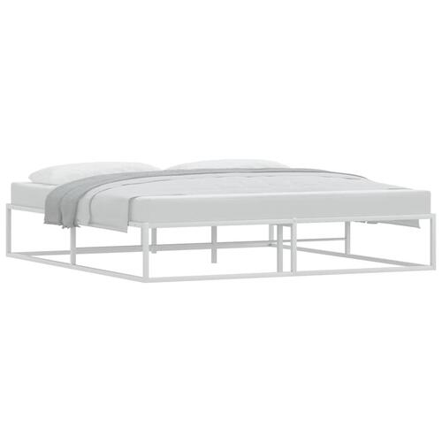 Sengeramme uden madras 180x200 cm metal hvid