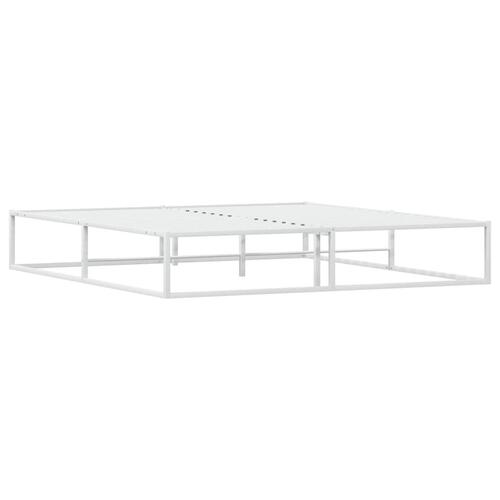 Sengeramme uden madras 180x200 cm metal hvid