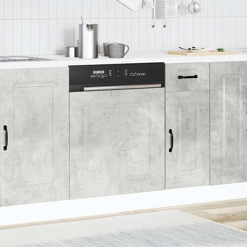 Låge til opvaskemaskine Kalmar 60x1,5x67 cm betongrå