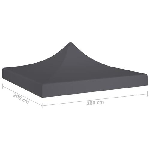 Tag til festtelt 2x2 m 270 g/m² antracitgrå