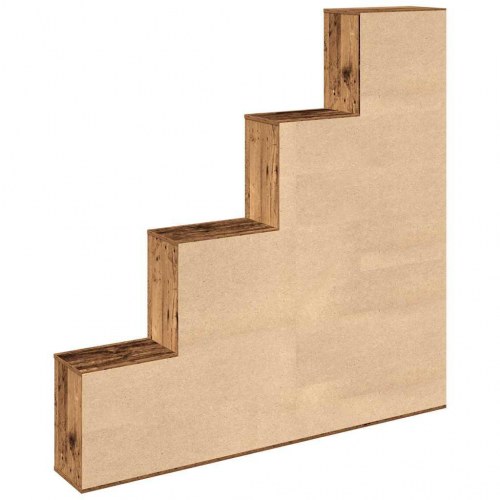 Bogreol i konstrueret træ - 157 × 24 × 160 cm, antikt træ