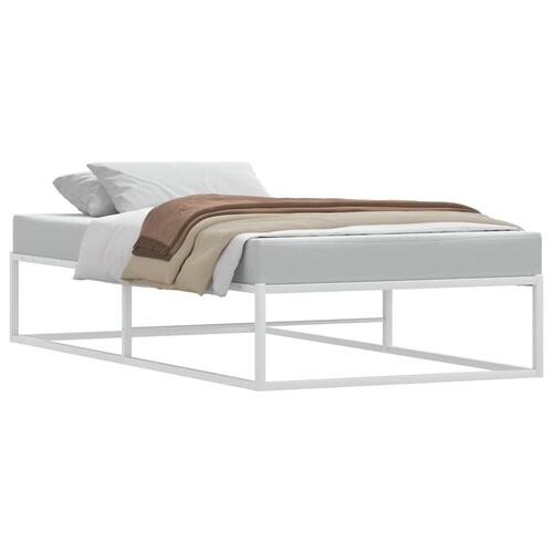 Sengeramme uden madras 100x200 cm metal hvid