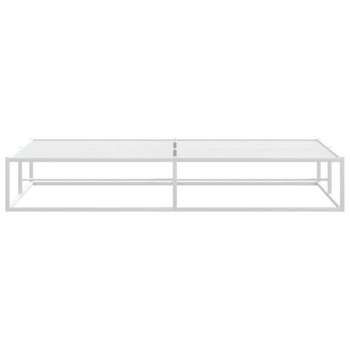 Sengeramme uden madras 200x200 cm metal hvid