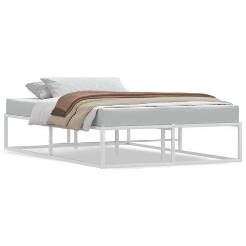 Sengeramme uden madras 120x200 cm metal hvid