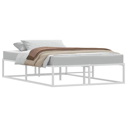 Sengeramme uden madras 120x200 cm metal hvid