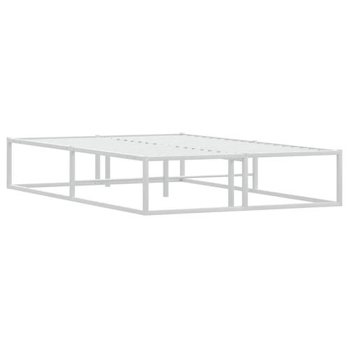 Sengeramme uden madras 120x200 cm metal hvid