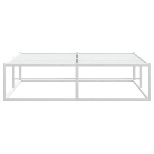 Sengeramme uden madras 120x200 cm metal hvid