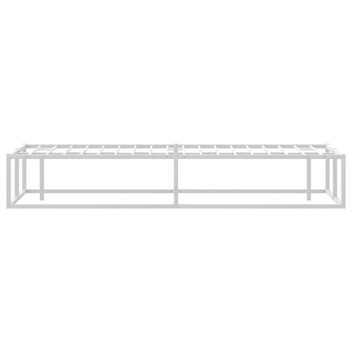 Sengeramme uden madras 120x200 cm metal hvid